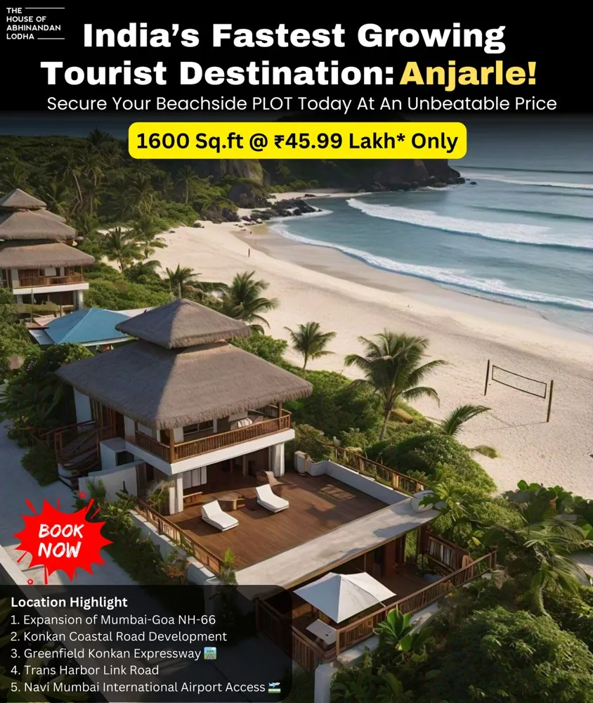 Anjarle beach plots ad creative designed by GotechDigi