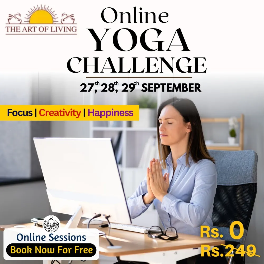 Online yoga challenge ad creative designed by GotechDigi