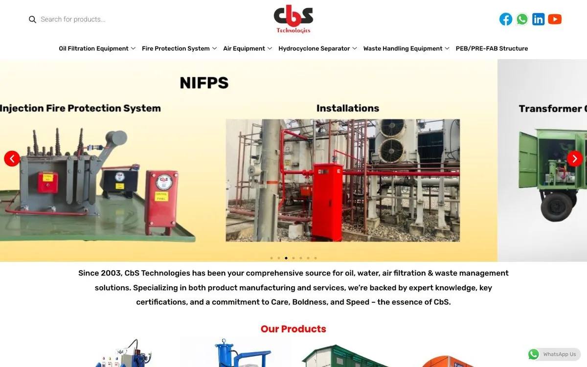 CBS Energy website homepage designed by GotechDigi