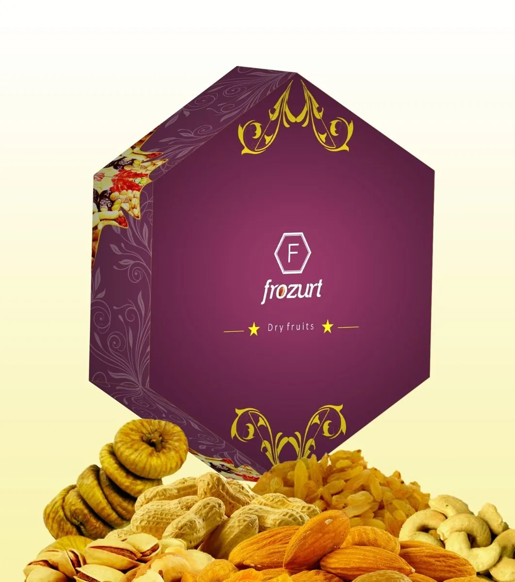 Frozurt Dry Fruits Box packaging and label design by GotechDigi