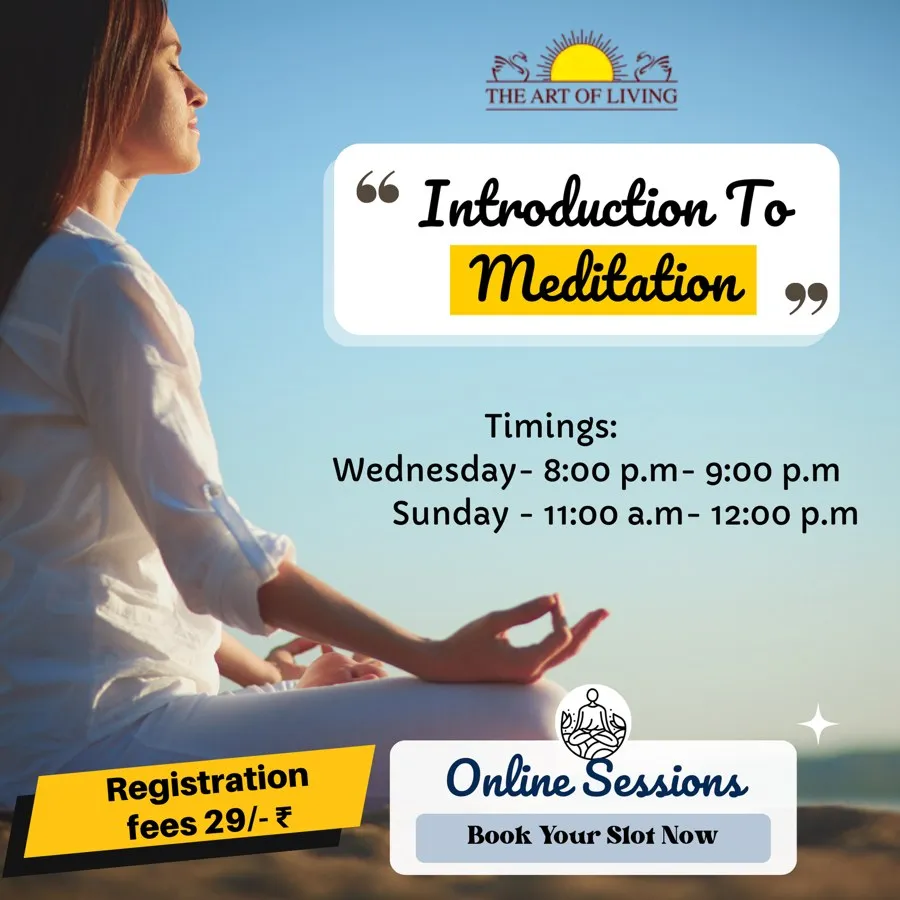 Meditation Online Session social media post designed by GotechDigi