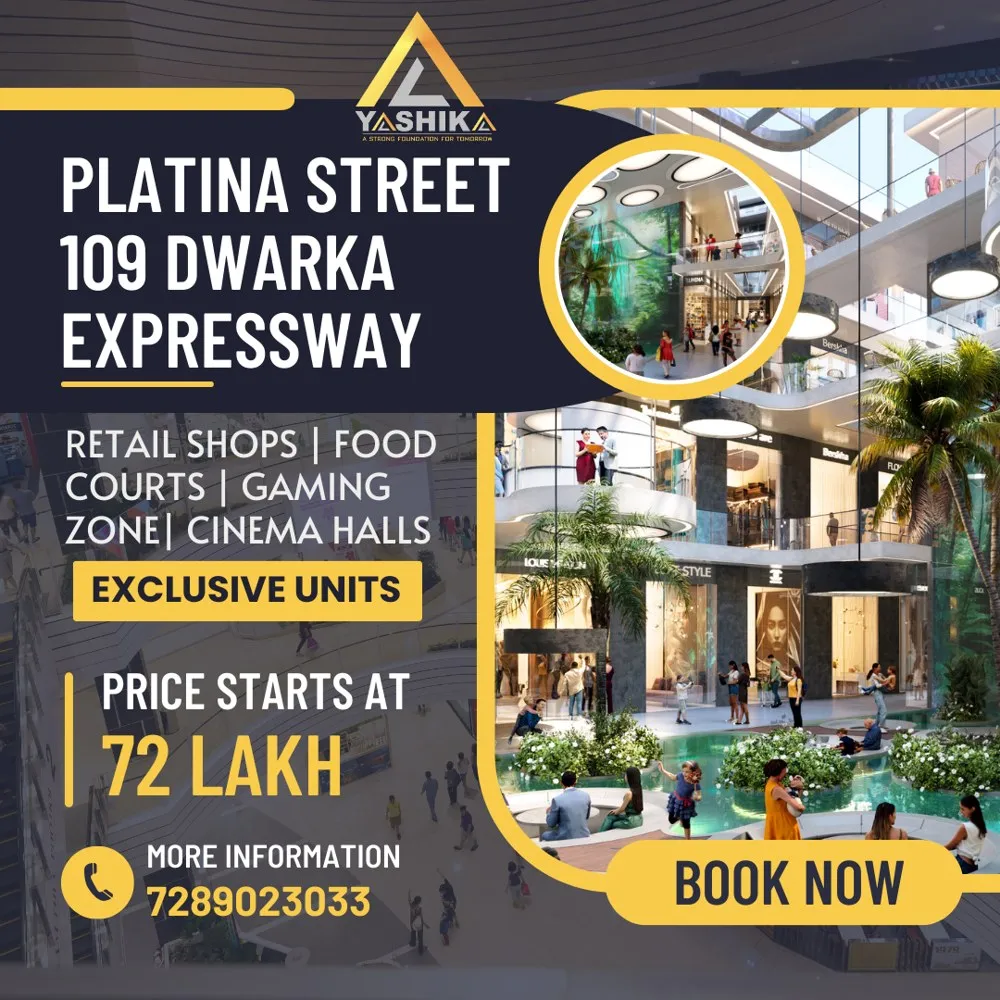 Platina Street, Dwarka Expressway ad creative designed by GotechDigi