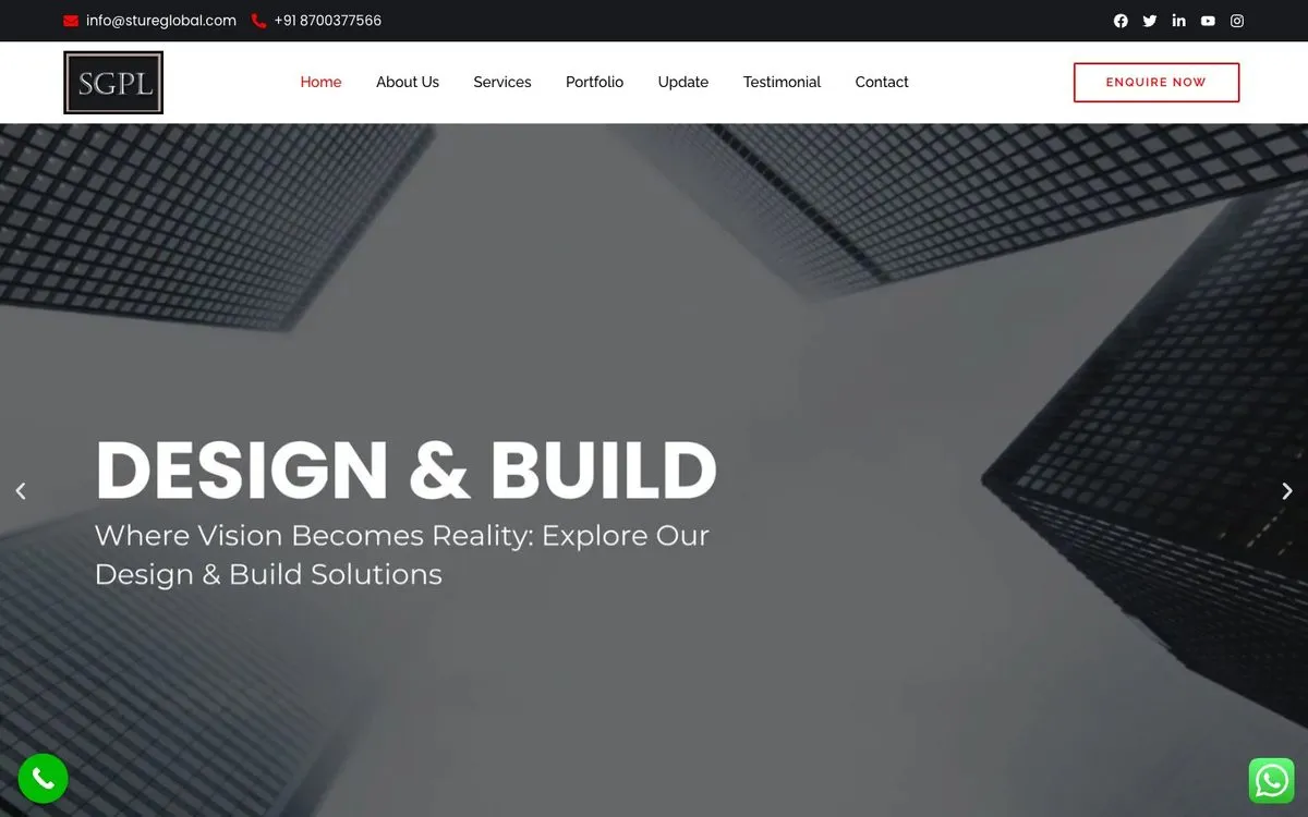 Sture Global website homepage designed by GotechDigi